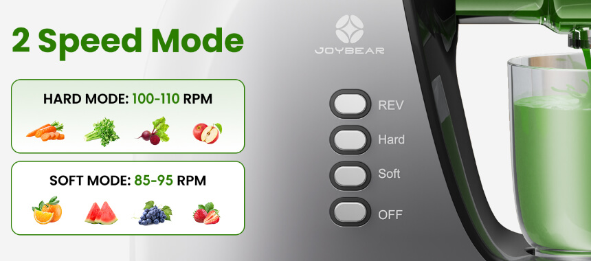 settings on joybear juicer
