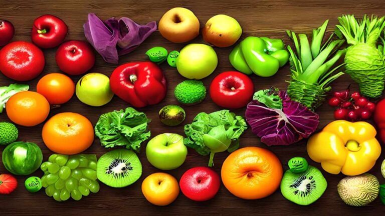 beautiful variety of fruits and vegetables