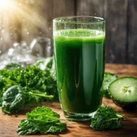 glass of healthy green juice