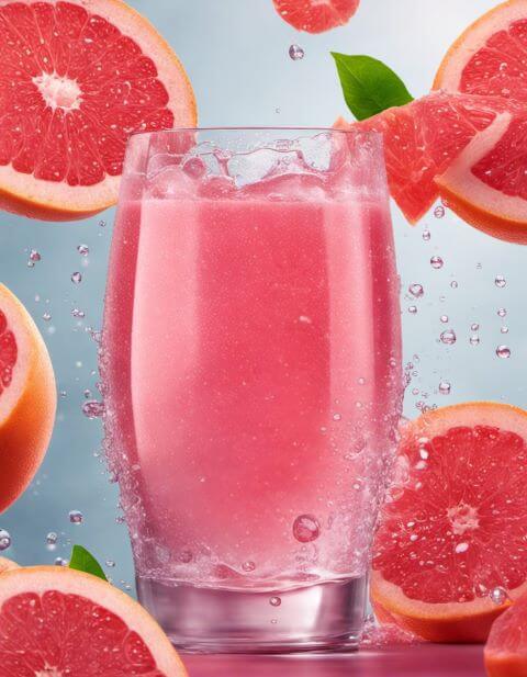 grapefruit juice in a clear glass